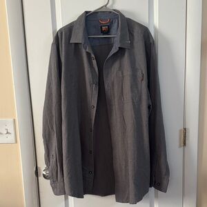 TIMBERLAND PRO WOODFORT MID-WEIGHT FLANNEL WORK SHIRT XXL GRAY BUTTON DOWN